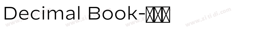 Decimal Book字体转换